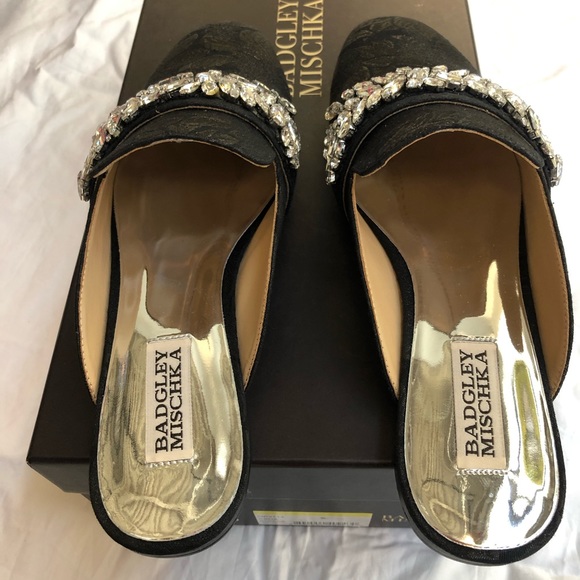 Badgley Mischka Women black embellished Kana mule - Picture 4 of 7